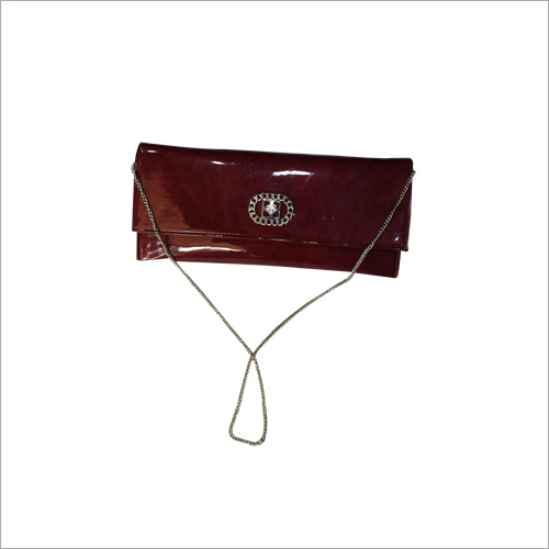 Ladies Sling Bag Clutch - PU Leather, 10x7x2 Inches, Burgundy | Lightweight, Adjustable Durable Sling, Magnetic Closure