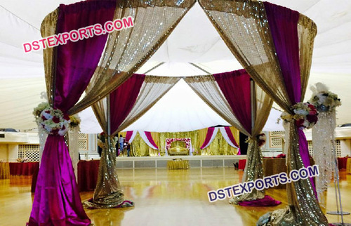 Wedding Mandap Stage Embrodired Backdrops