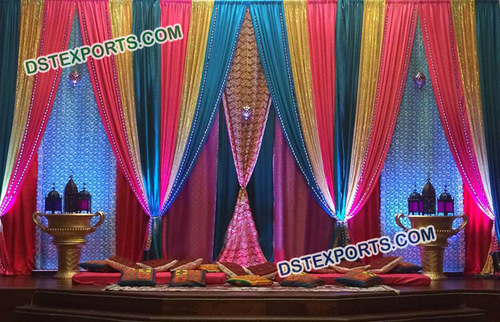 Wedding Mandap Stage Embrodired Backdrops