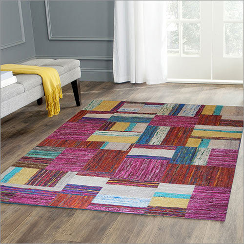 Multi Silk Patch Rug