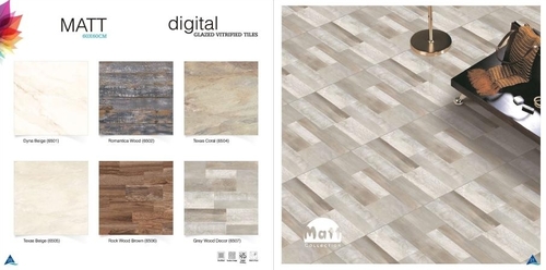Browns / Tans Grey Wood Vitrified Tiles 60X60Cm