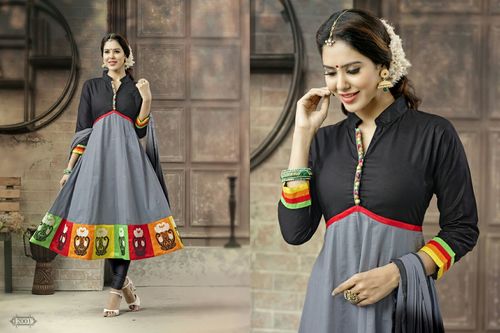 All Cotton Based Party Wear Anarkli Salwar Suit