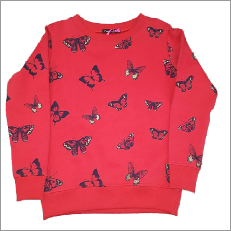Girls Round Neck Sweatshirt
