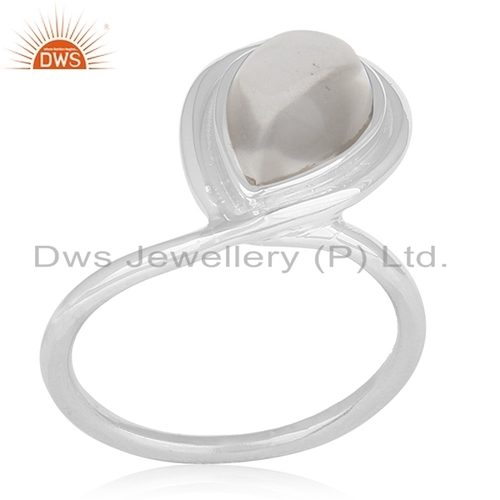 Crystal Quartz Gemstone Fine Silver Ring