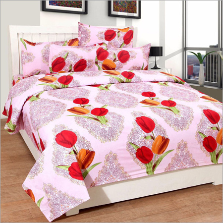 Flower Print Double Bed Sheet