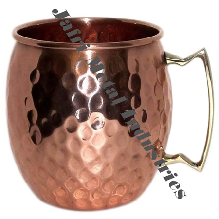 Hammered Copper Barrel Mugs
