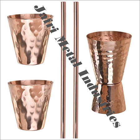 Double Hammered Cocktail Shot Glasses