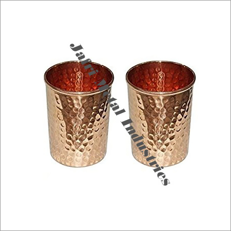 Copper Hammered Glasses