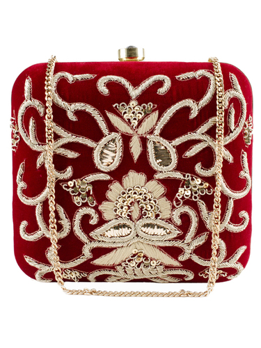 Zari Work] Noor Clutch