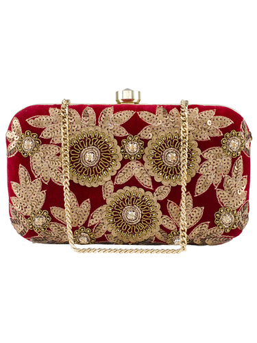 Sequins And Glass Jasmine Red