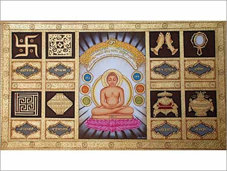 Ashta Mangala Oil Painting