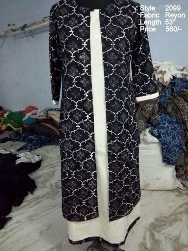 Jaipuri Long Gown Kurti Length: 53 Inch (In)