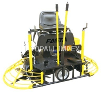 Ride On Power Trowel - Steel Material, Yellow Color | Easy To Use, Hydraulic Oil Cooling System