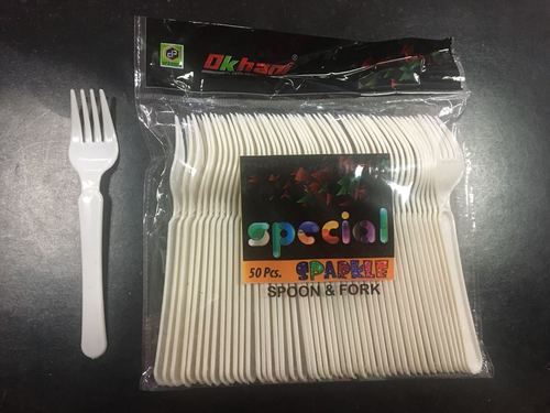 White Plastic forks
