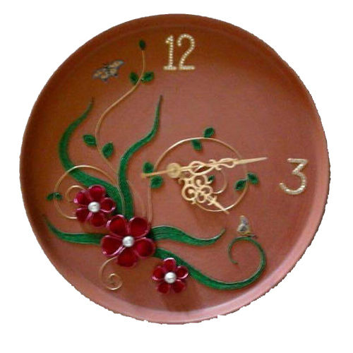 Brown Blossom Clock