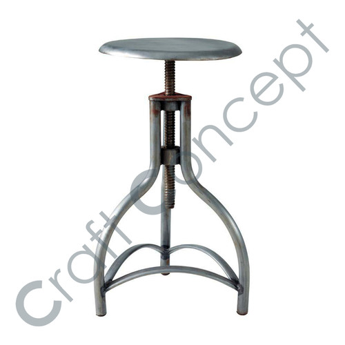 Industrial Metal Stool - Iron, Modern Design, Indoor Furniture | Urban Chic Style for Living Room Decor