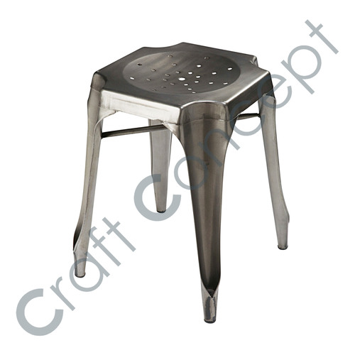 Gray Metal Stool No Assembly Required