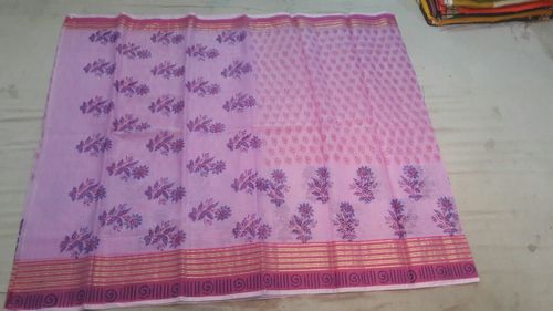 Hand Block Printed Kota Doria Saree Hand Block Printed Kota Doria Saree