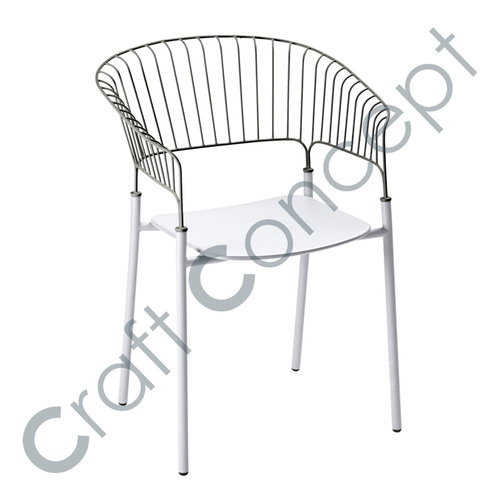 Poolside White Metal Chair No Assembly Required