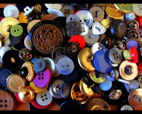 Cloth Buttons - Color: Multi Color