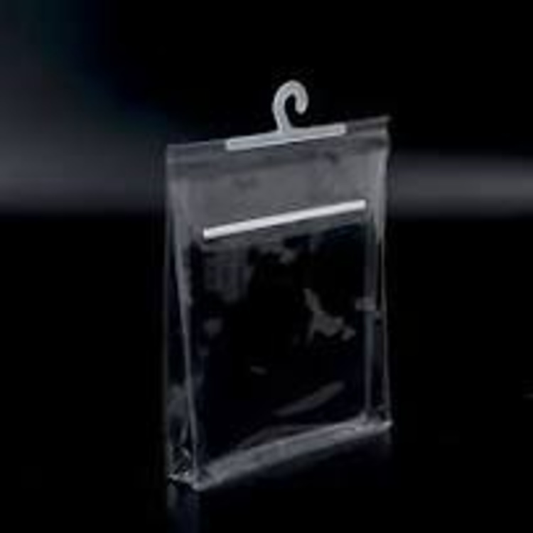 Polypack With Hanger - Plastic, 20-30 Inch | Movable Garment Hanger in Black and Transparent with Versatile Hanging Style