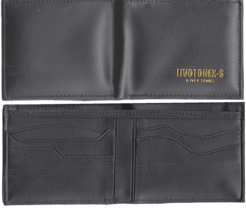 Gents Wallet - PU Leather, Square Shape, Black Color | Customizable Logo, Folded Design for Convenient Money Carrying