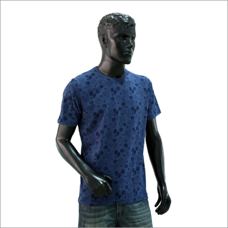 Men's Blue Printed T Shirts