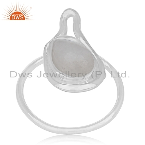 Rainbow Moonstone Handmade Silver Ring