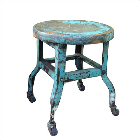 Iron Stool With Wheels