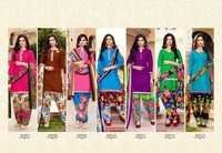 Printed Cotton Salwar Suit - Cotton Material, Plus Size (bust: 46cm, Hip: 44cm, Waist: 36cm, Length: 2.5m) | Unique Prints, Vibrant Colors, Anti-wrinkle, Breathable, Skin-friendly, 3/4th Sleeve