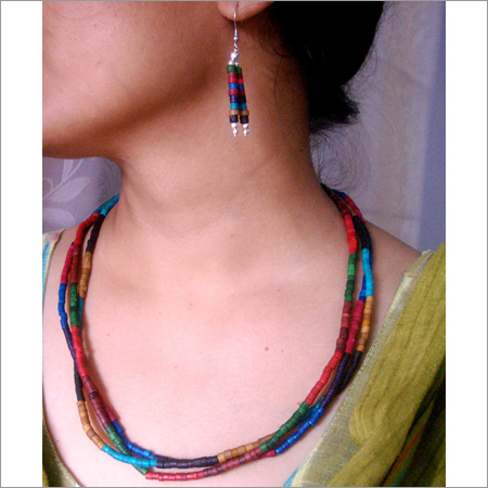 Wooden Bead Necklace Set