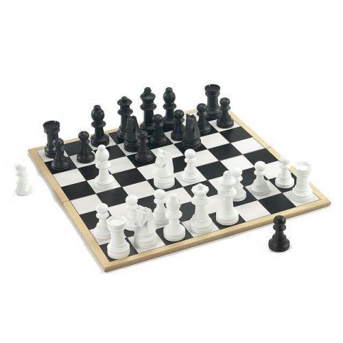 Black & White Cs Wooden Chess Game Set Pepper Mill (Jumbo)