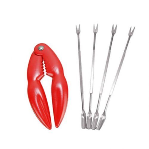 Silver Kw-A707Sp Red Lobster Cracker With Forks