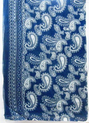 100 % Rayon Blue Printed Scarve