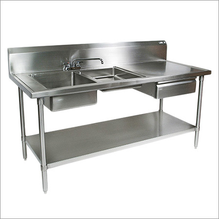Manual Two Sink Table