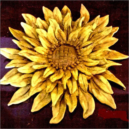 Beautiful Flower Painting - Canvas Sheet , 3D Appearance with Stunning Sunflower Design and Dark Brown Background, Excellent Detailing