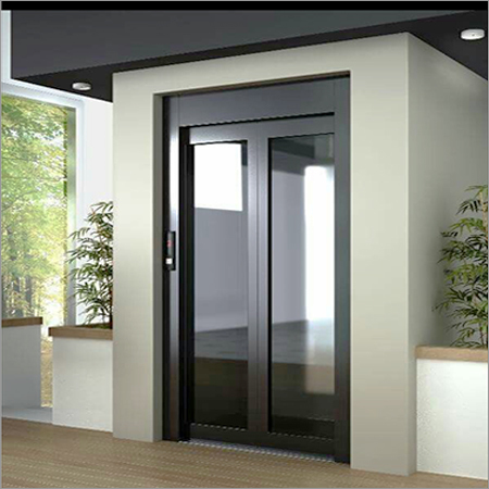 Glassed Door With Stainless Steel Framed (Black)
