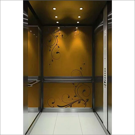 Stainless Steel Lift Cabin With Backdrop