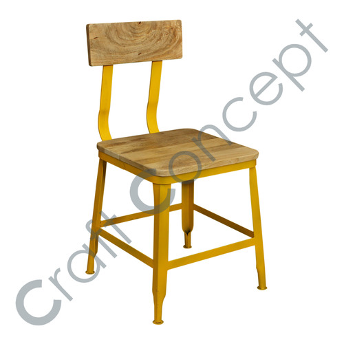 Mango & Yellow Metal Chair No Assembly Required