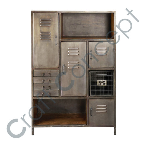 Metal & Mango 4 Drawer Chest - Gray Iron & Solid Mango Wood | Eco-Friendly, Contemporary Design, No Assembly Required, Indoor Living Room Furniture