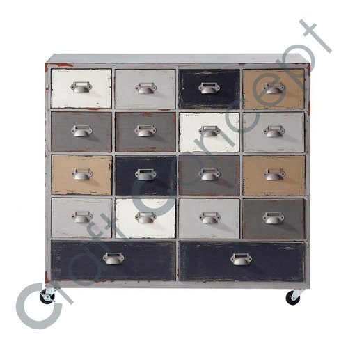 Wood Drawer Chest With Casters No Assembly Required