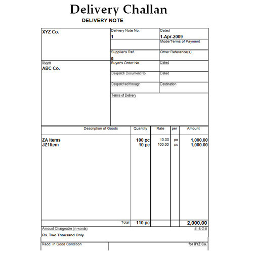 Challan Books