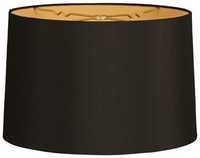 Traditional Cylinder Lamp Shade In Black Cotton Fabric