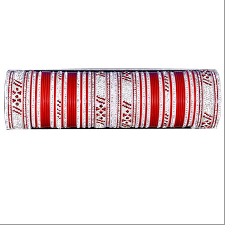 Bridal Beautiful Silver Red Churas