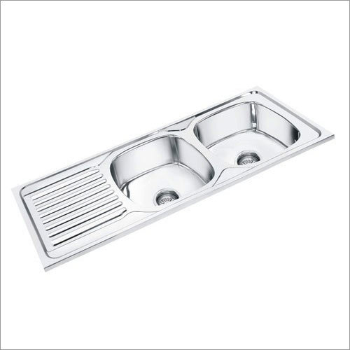 Double Bowl Kitchen Sink with Drain Board