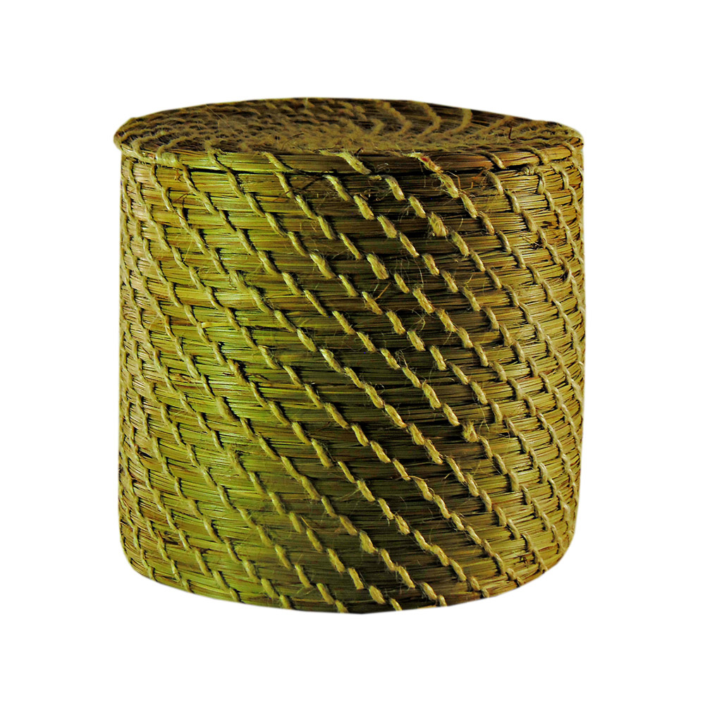 5 Inch Sabai Grass Round Box