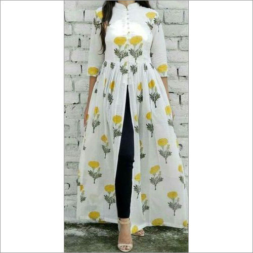 Long Cotton Print Dress