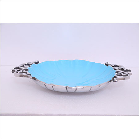 Fruit Stand - Aluminum, 12x8x3 inches, Light Blue | Ample Space, Durable, Easy Cleaning, Elegant Design, Lightweight, Portable, Stylish Look