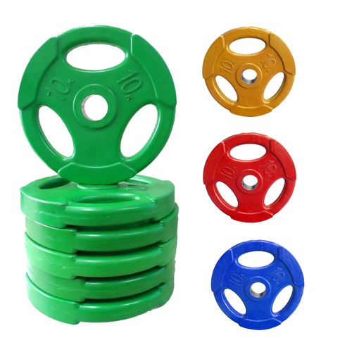 RUBBER COATED WEIGHT PLATES FOR GYM COLOR MAY VARY