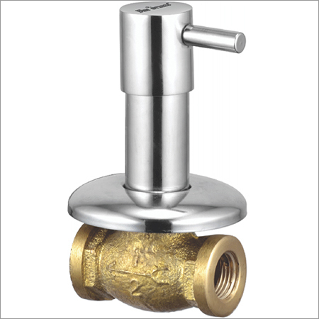 Concealed Stop Cock 15mm with Wall Flange